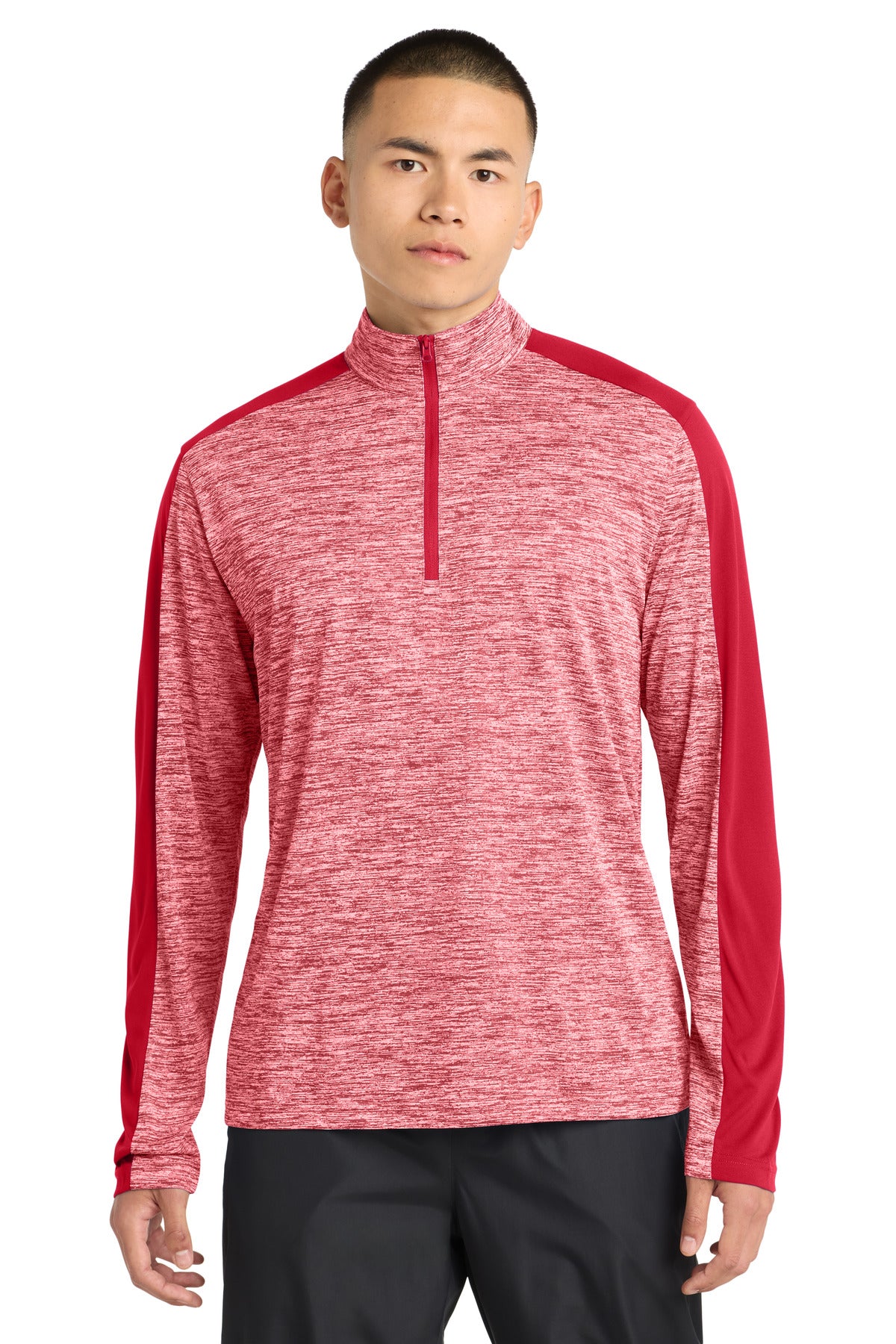 Sport-Tek ST397 PosiCharge Electric Heather Colorblock 1/4-Zip Pullover