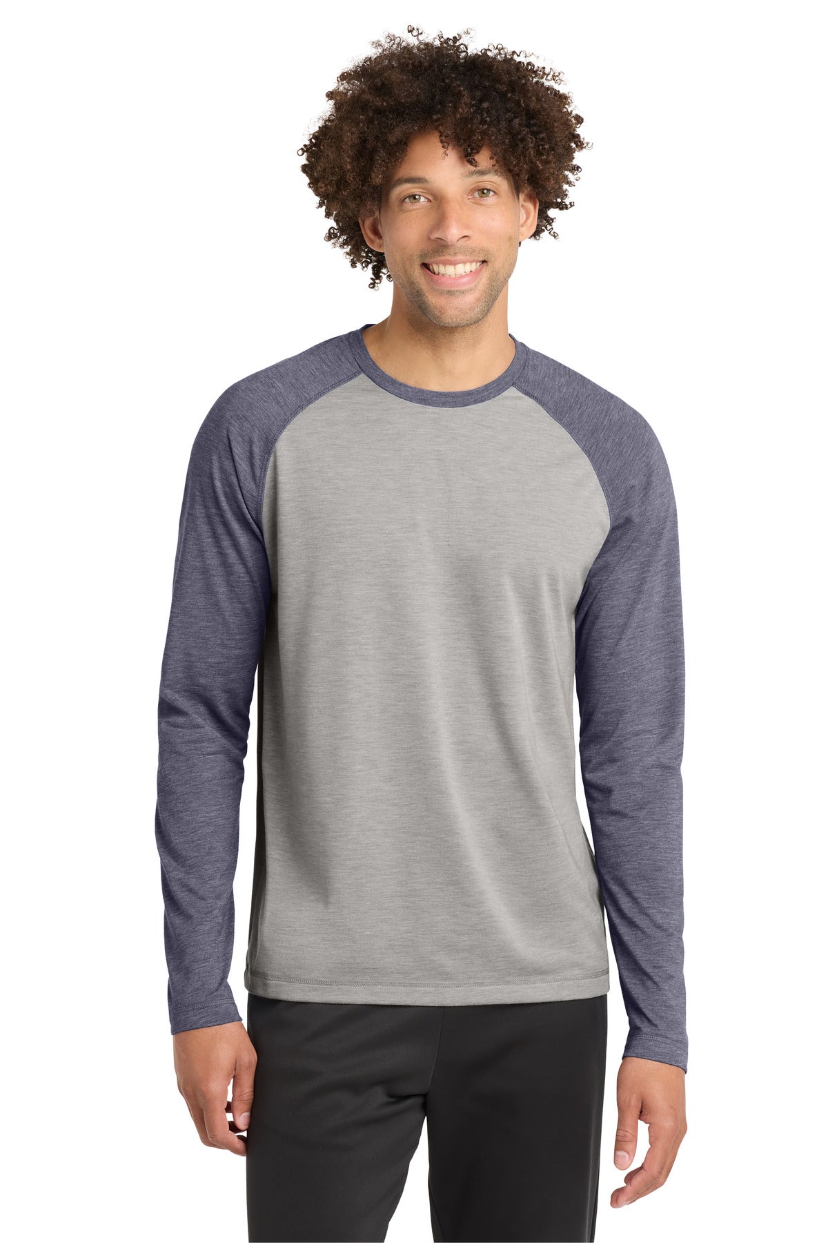 Sport-Tek ST400LS PosiCharge Long Sleeve Tri-Blend Wicking Raglan Tee
