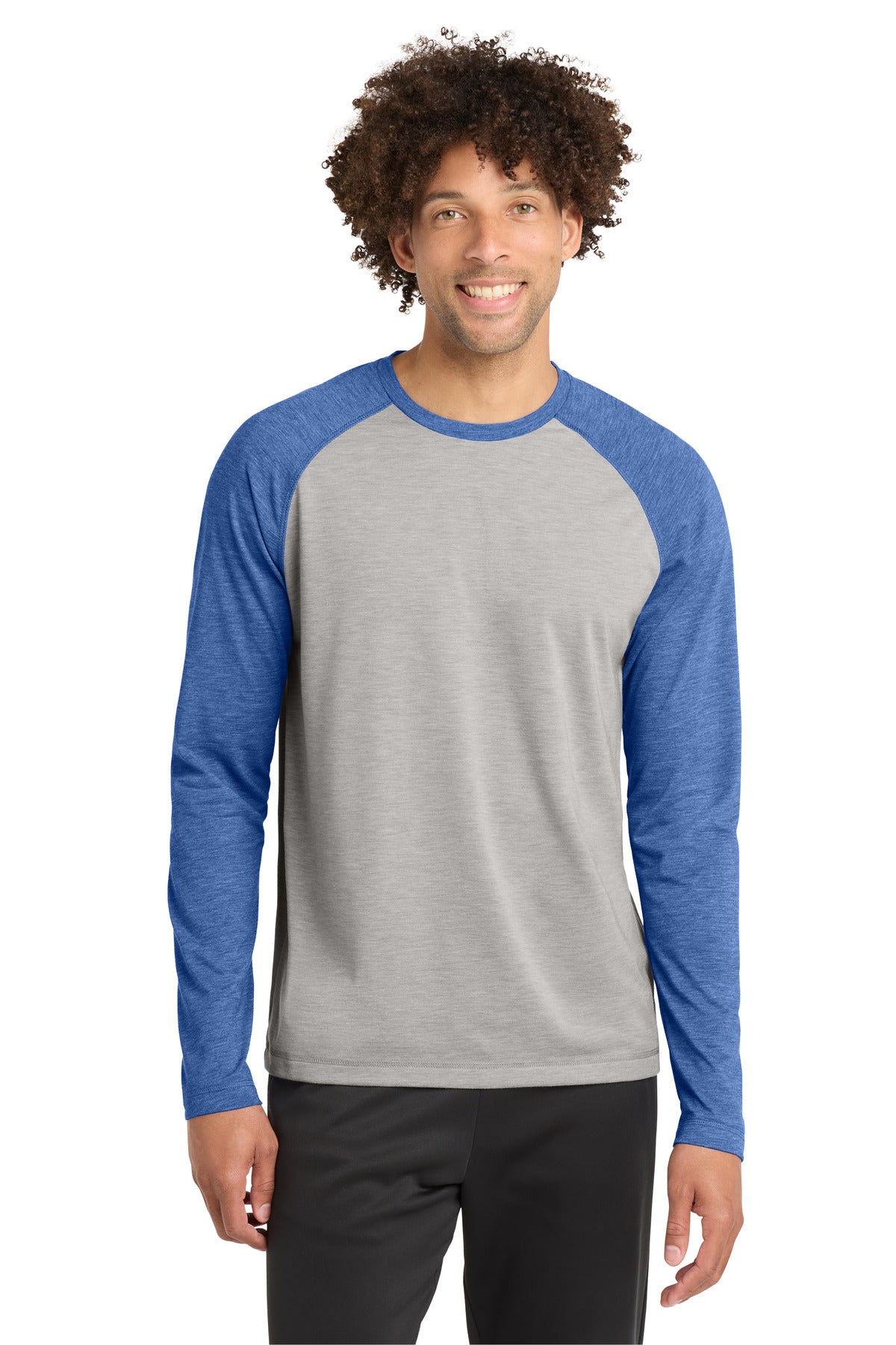 Sport-Tek ST400LS PosiCharge Long Sleeve Tri-Blend Wicking Raglan Tee