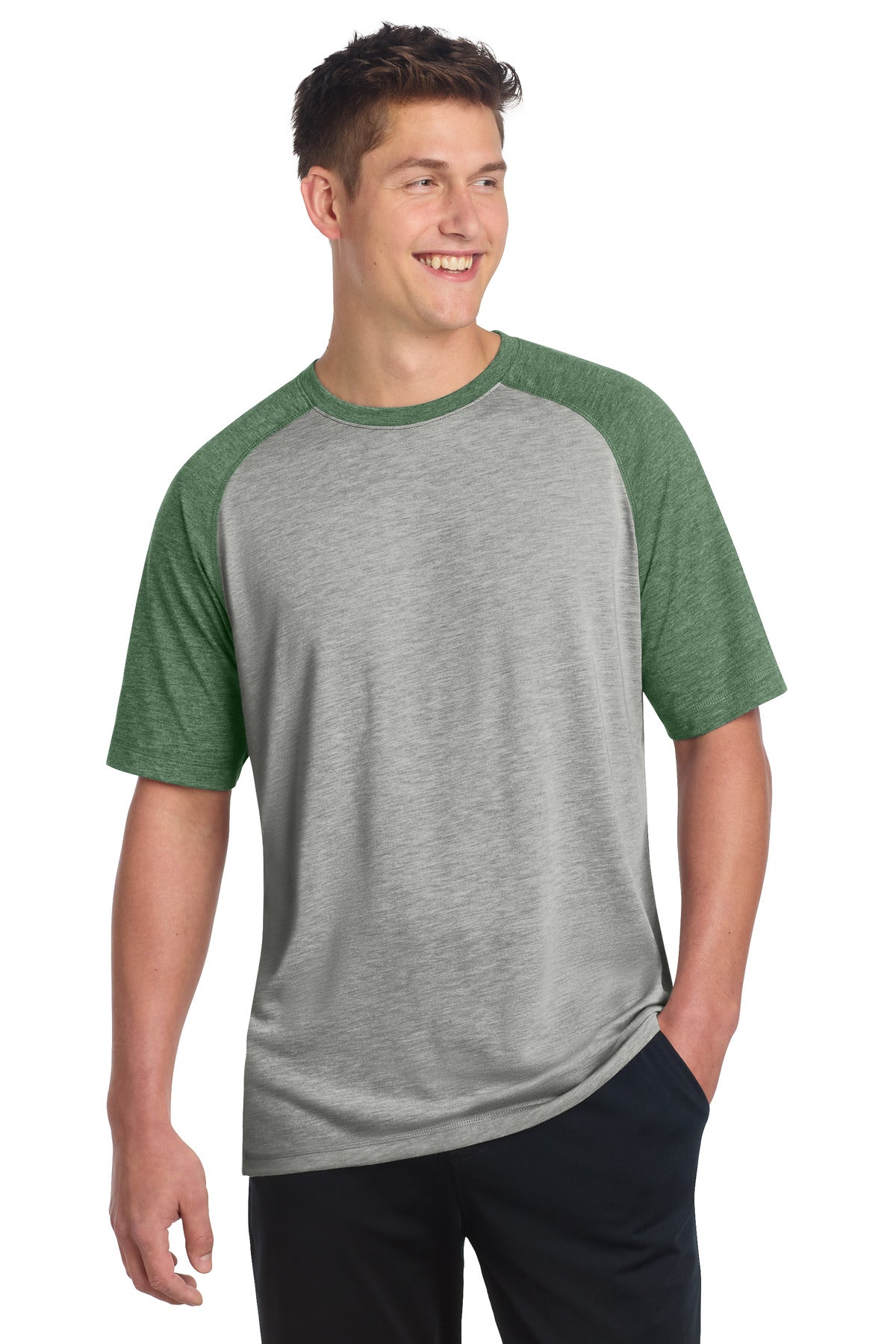 Sport-Tek ST400 PosiCharge Tri-Blend Wicking Raglan Tee