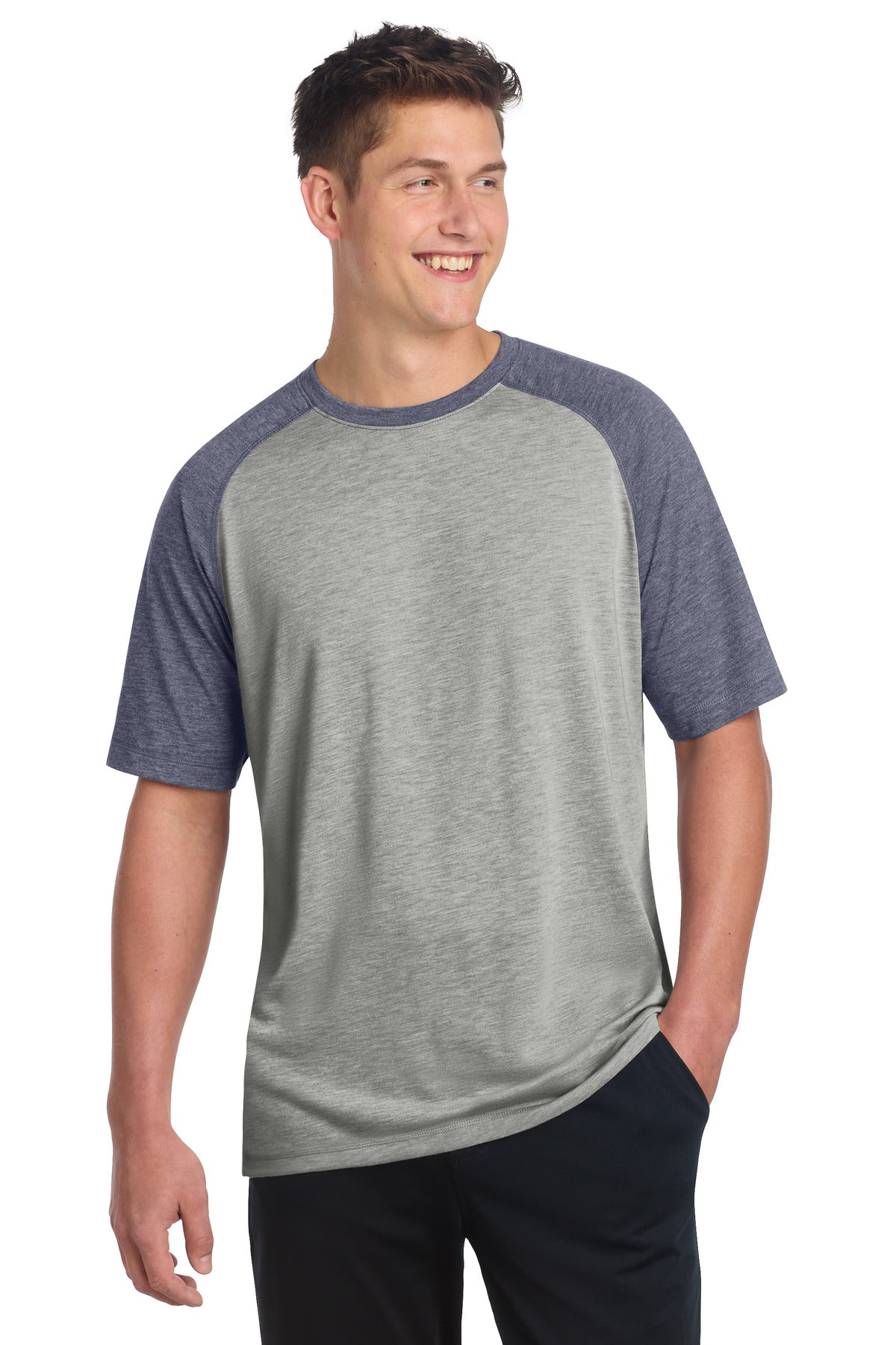 Sport-Tek ST400 PosiCharge Tri-Blend Wicking Raglan Tee