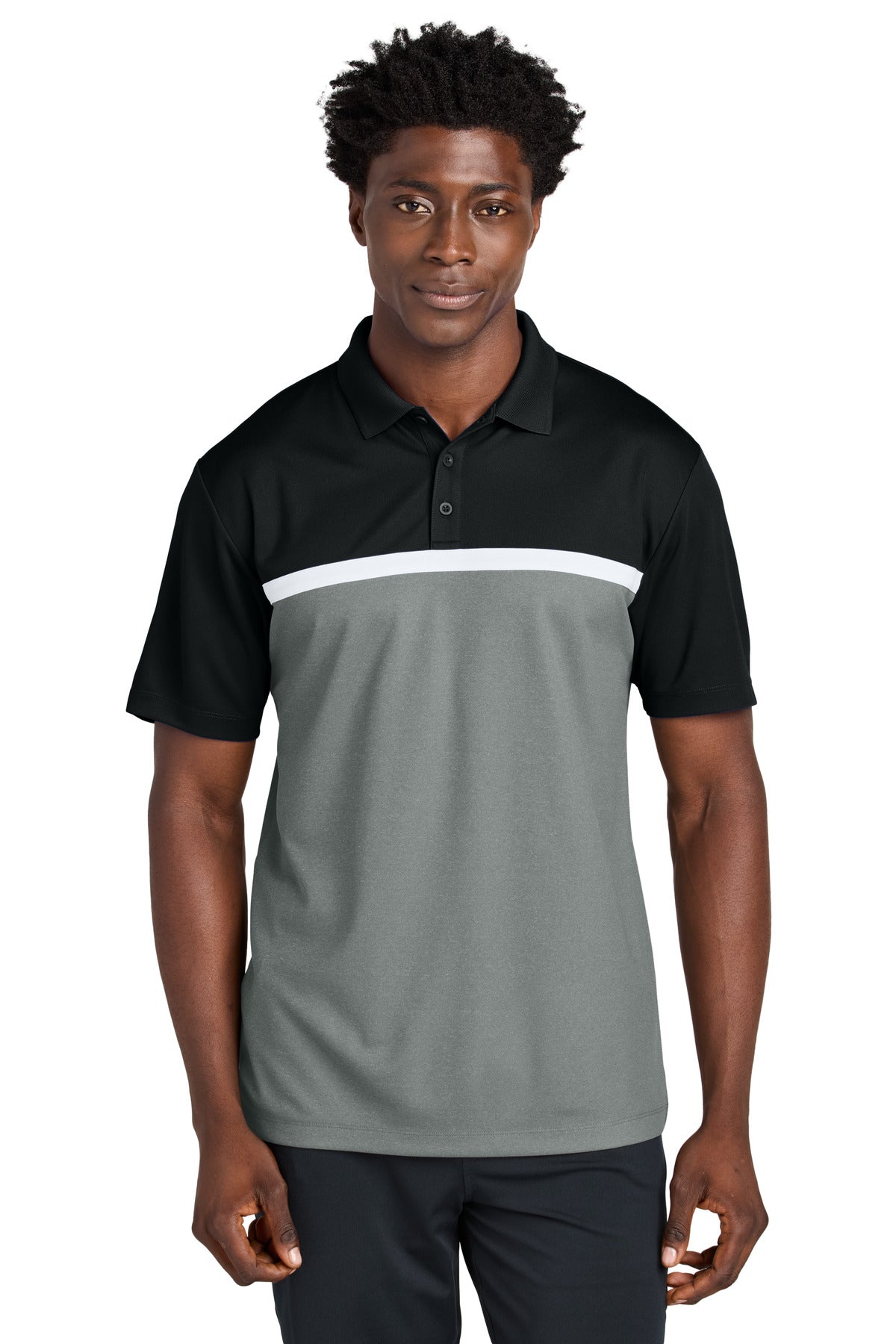 Sport-Tek ST741 UV Micropique Colorblock Polo