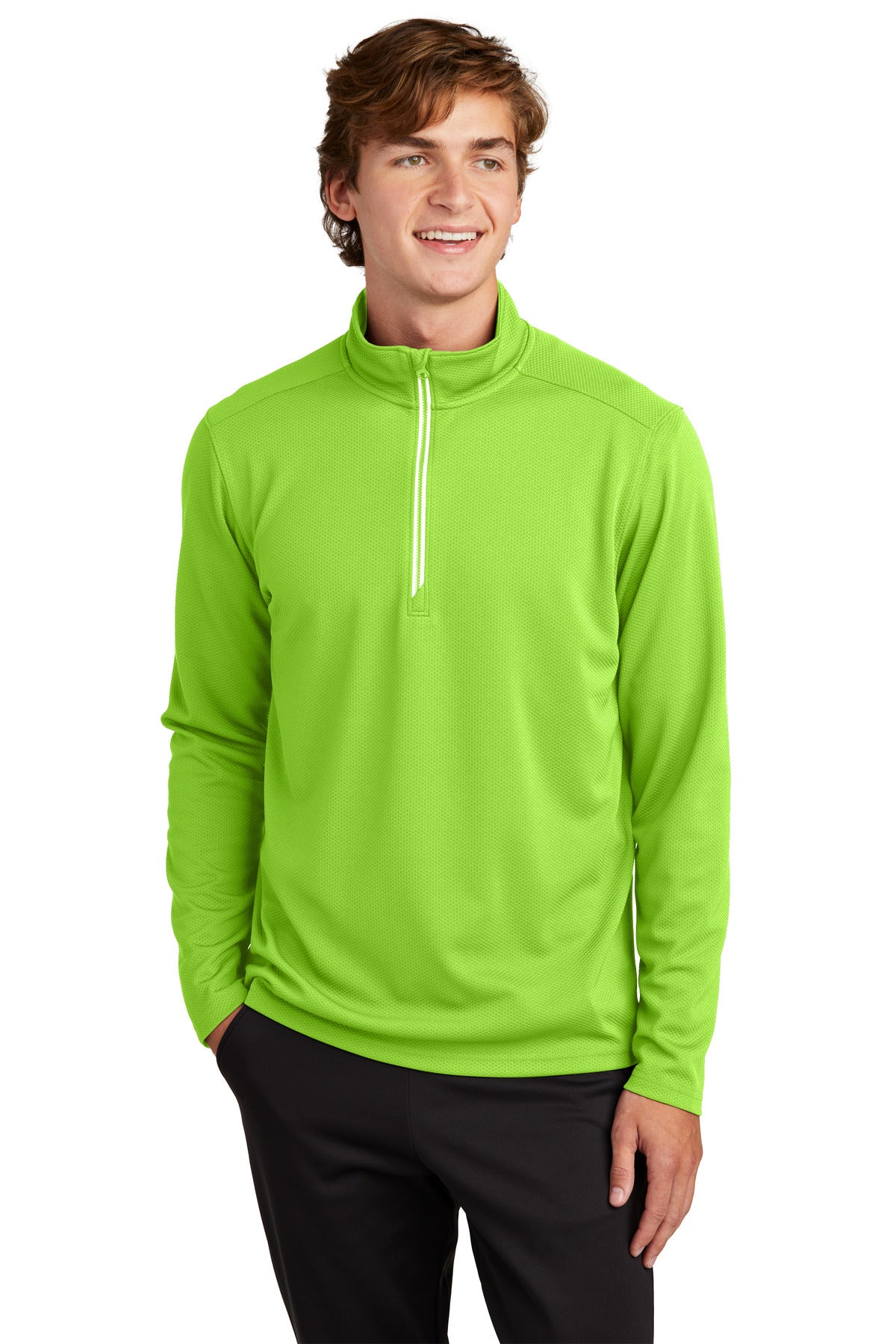 Sport-Tek ST860 Sport-Wick Textured 1/4-Zip Pullover