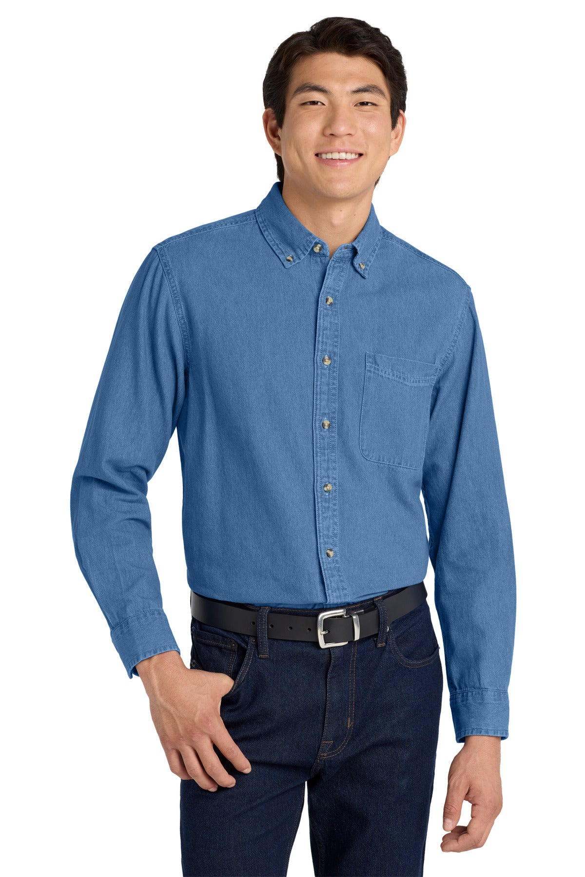 Port Authority TLS600 Tall Long Sleeve Denim Shirt