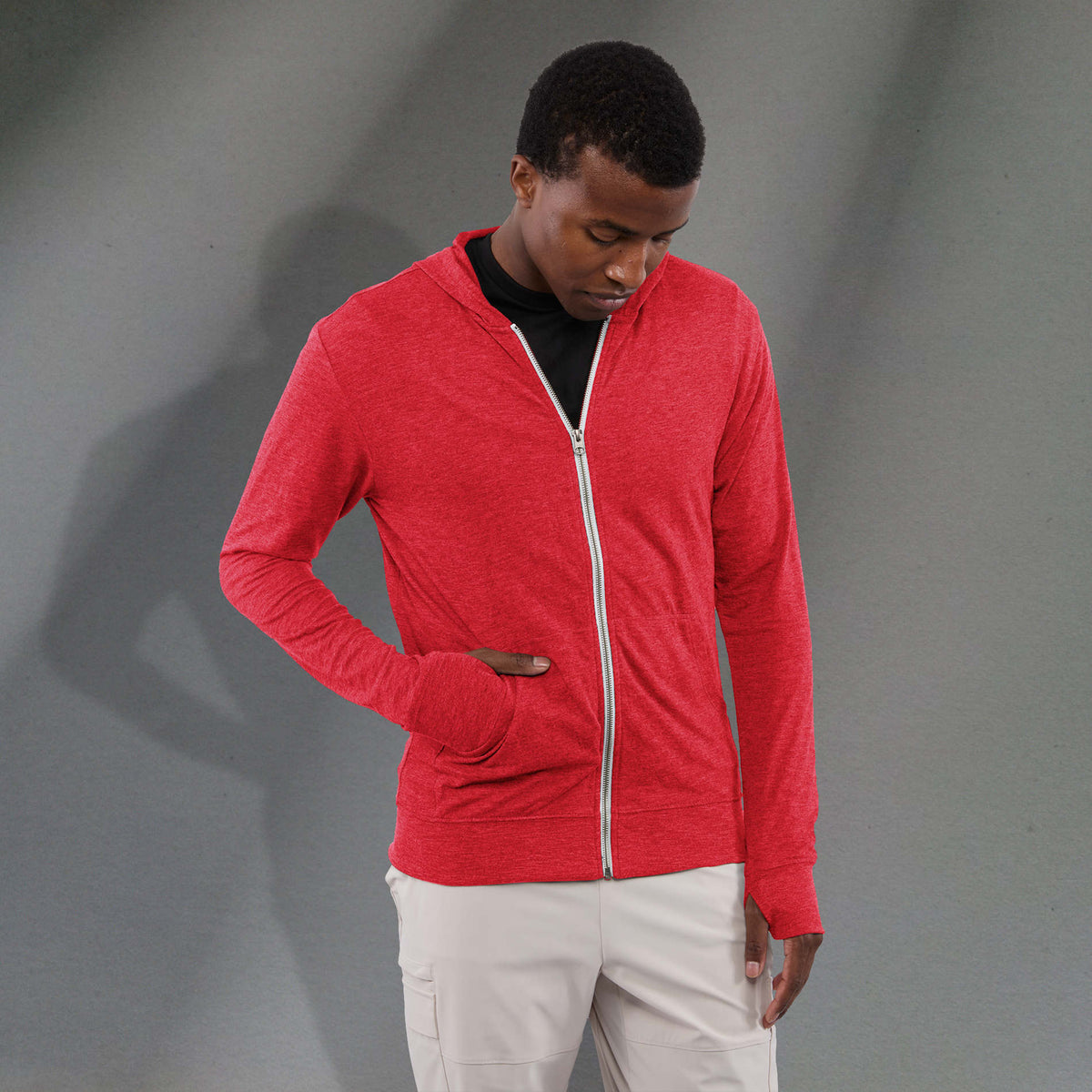 Men’s  Garner Knit Full Zip Hoody | TM18731 image 2