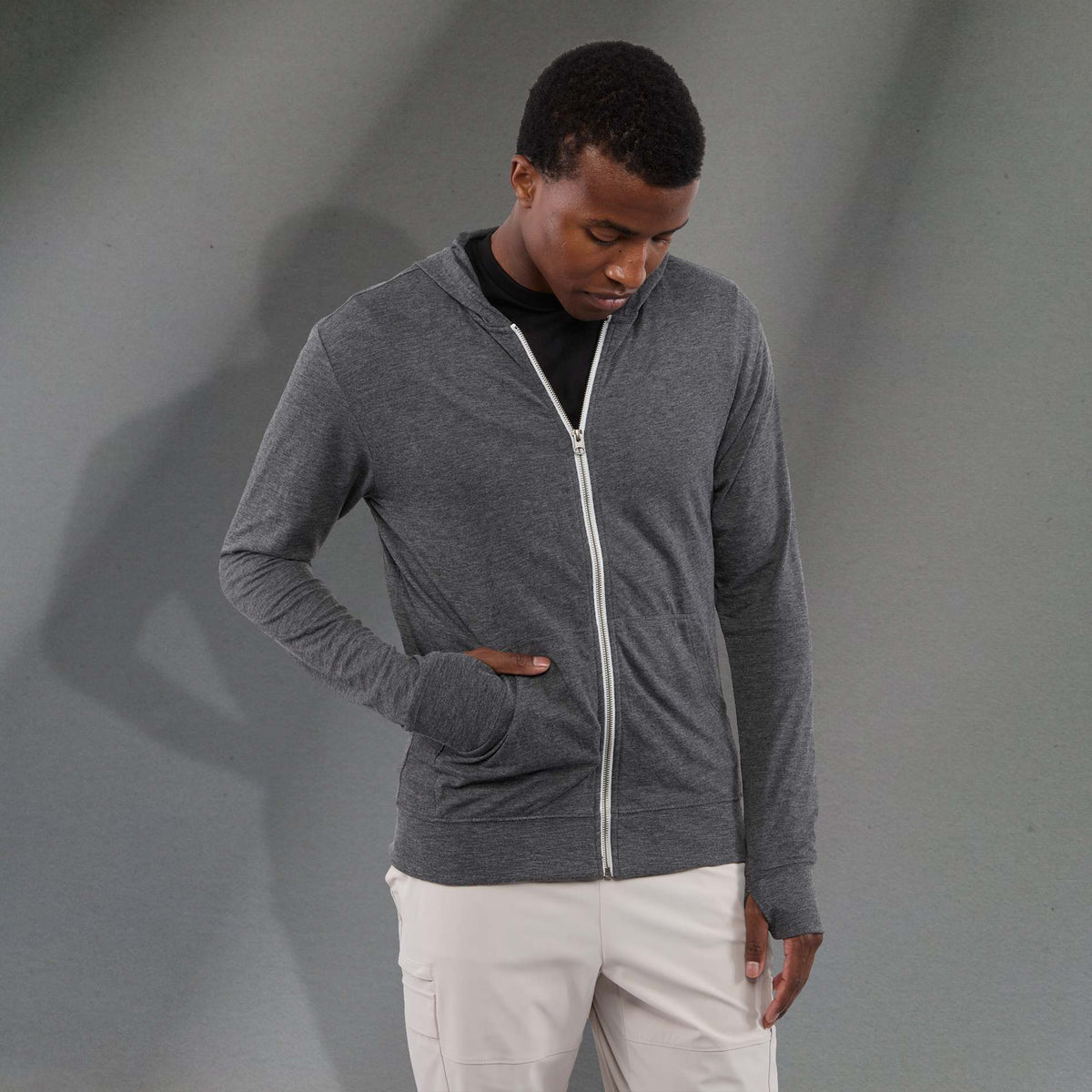 Men’s  Garner Knit Full Zip Hoody | TM18731 image 5