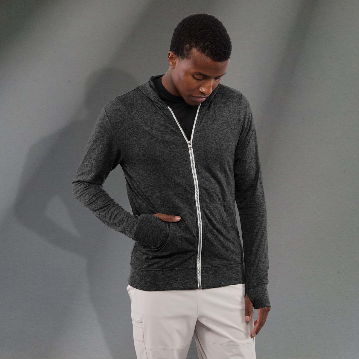 Men’s  Garner Knit Full Zip Hoody | TM18731 image 6