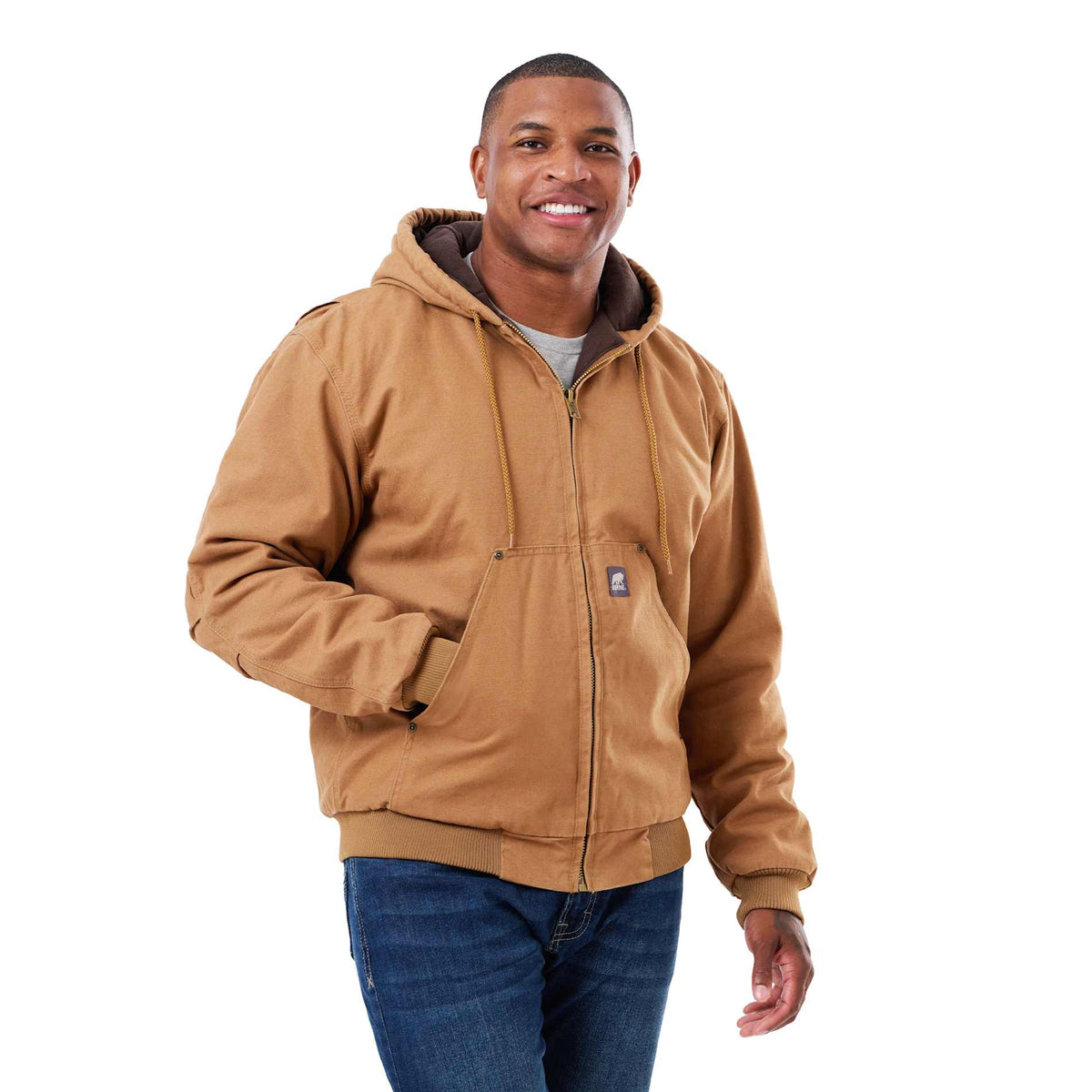 Berne Heartland Washed Duck Hooded Work Jacket | TM19820 image 1