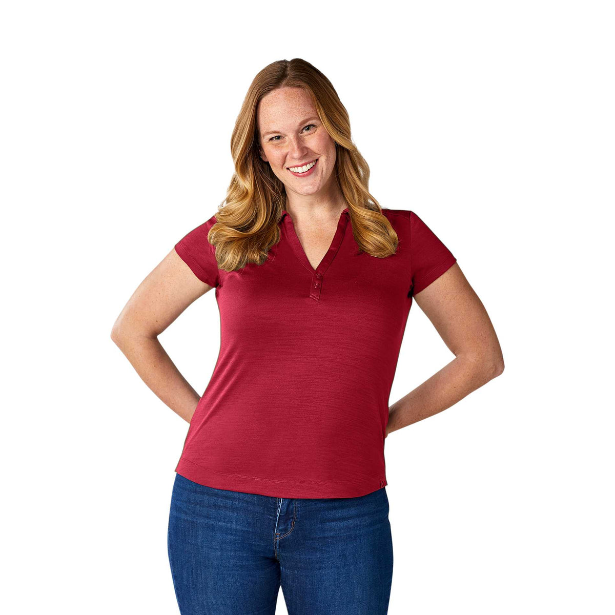 Women's AMOS Eco SS Polo | TM96312 image 3