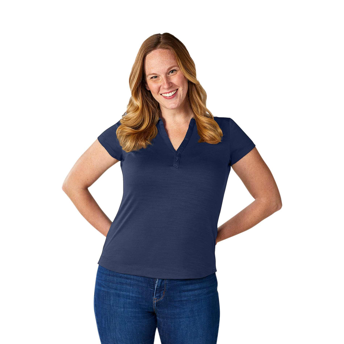 Women's AMOS Eco SS Polo | TM96312 image 5