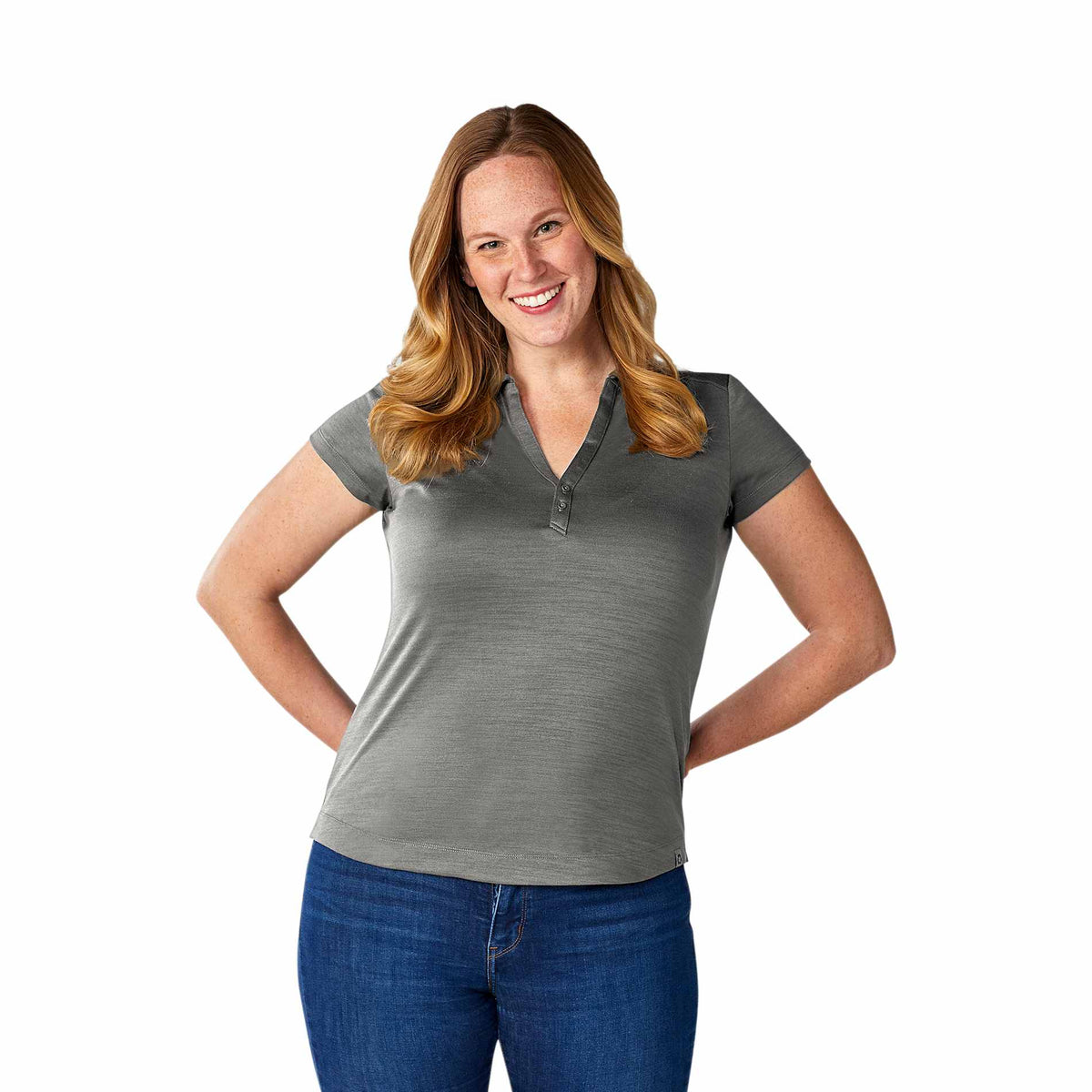 Women's AMOS Eco SS Polo | TM96312 image 7