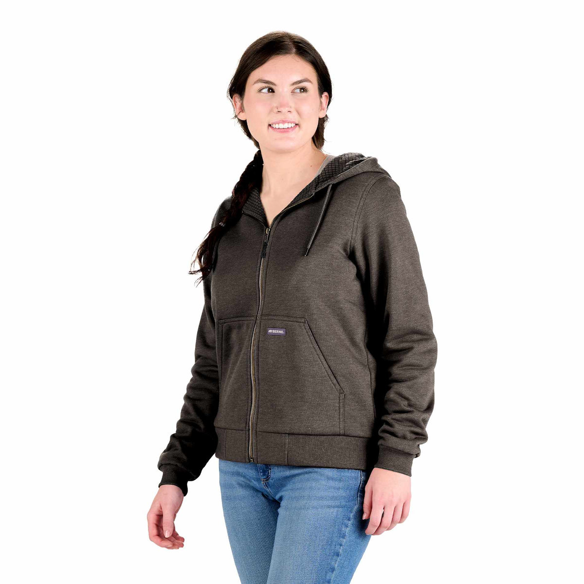 Berne Heritage Grid Fleece-Lined Zip Sweatshirt - Women's | TM98238 image 1