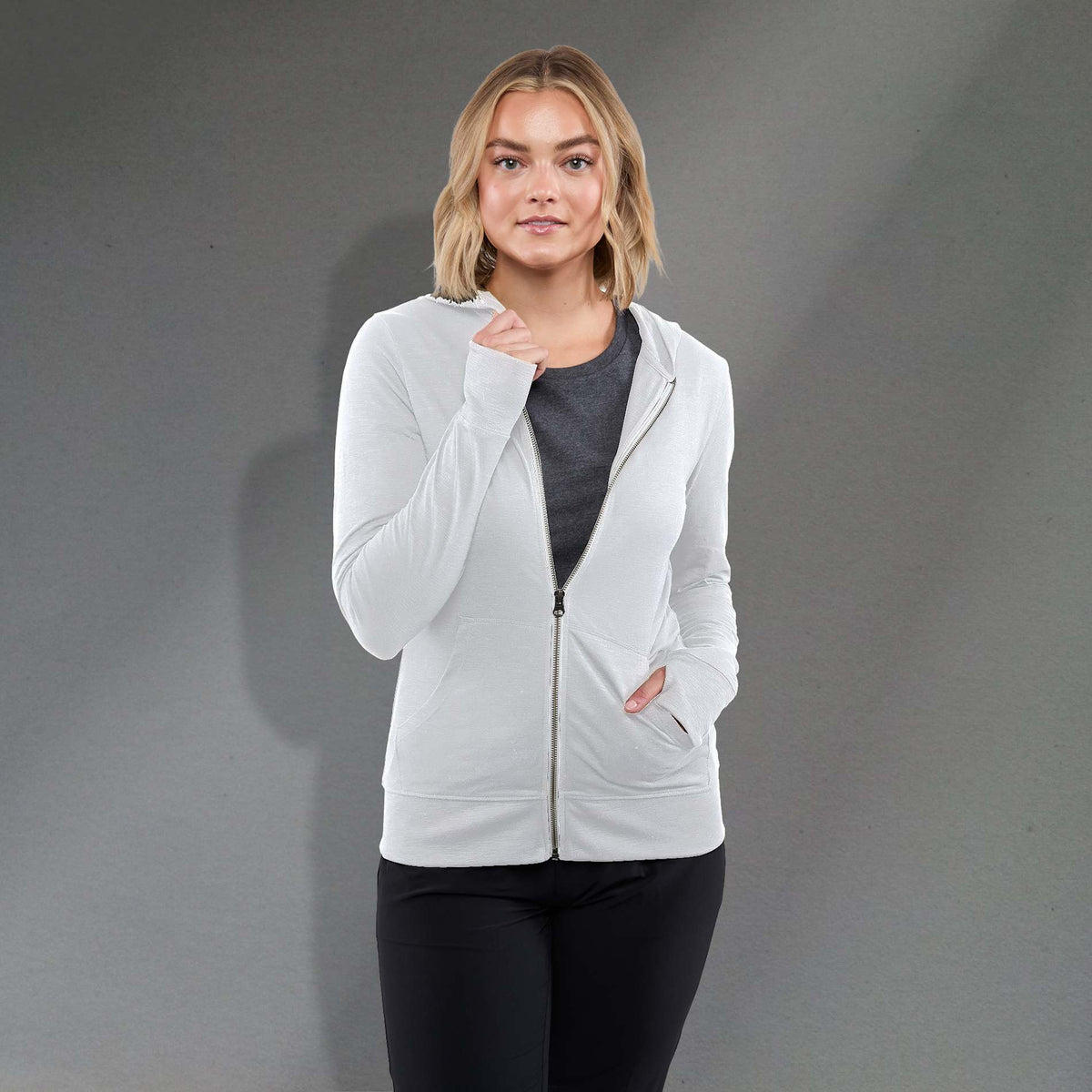 Women's Garner Knit Full Zip Hoody | TM98731 image 1
