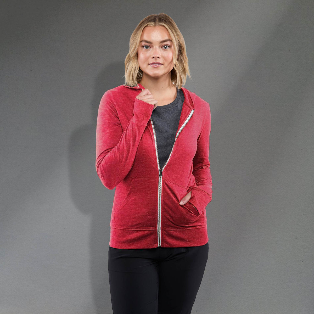 Women's Garner Knit Full Zip Hoody | TM98731 image 2