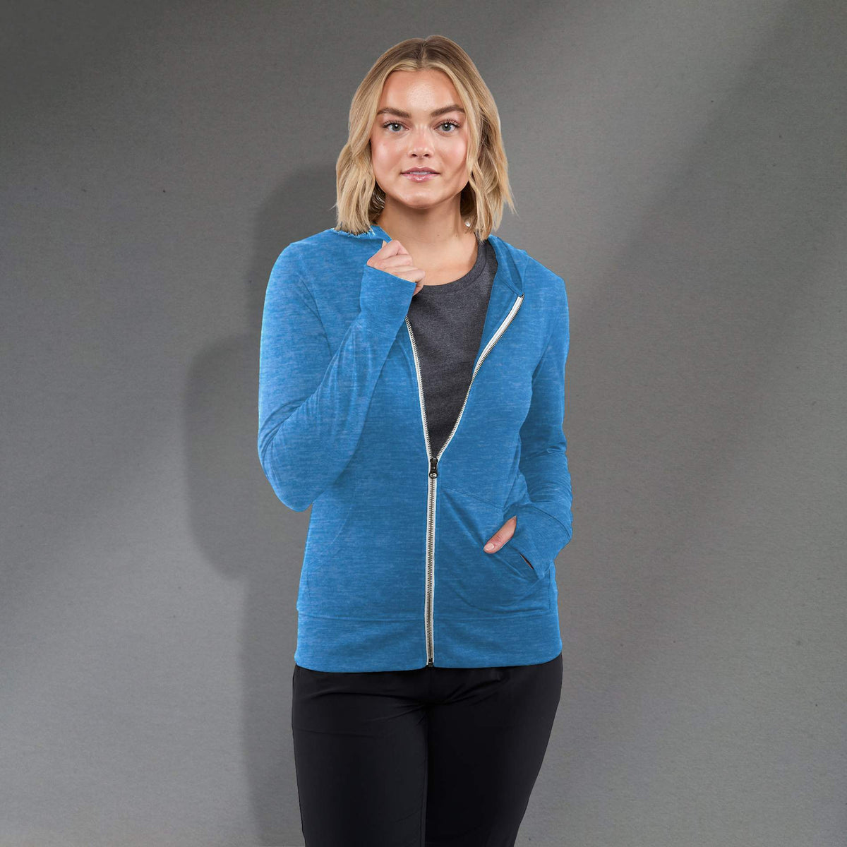 Women's Garner Knit Full Zip Hoody | TM98731 image 3
