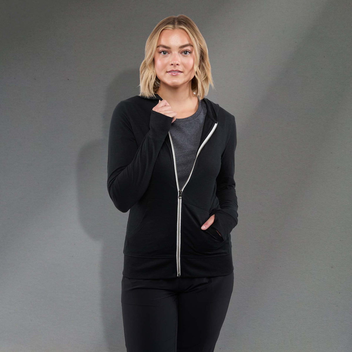Women's Garner Knit Full Zip Hoody | TM98731 image 5