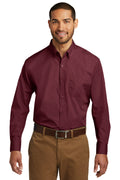 Port Authority W100 Long Sleeve Carefree Poplin Shirt