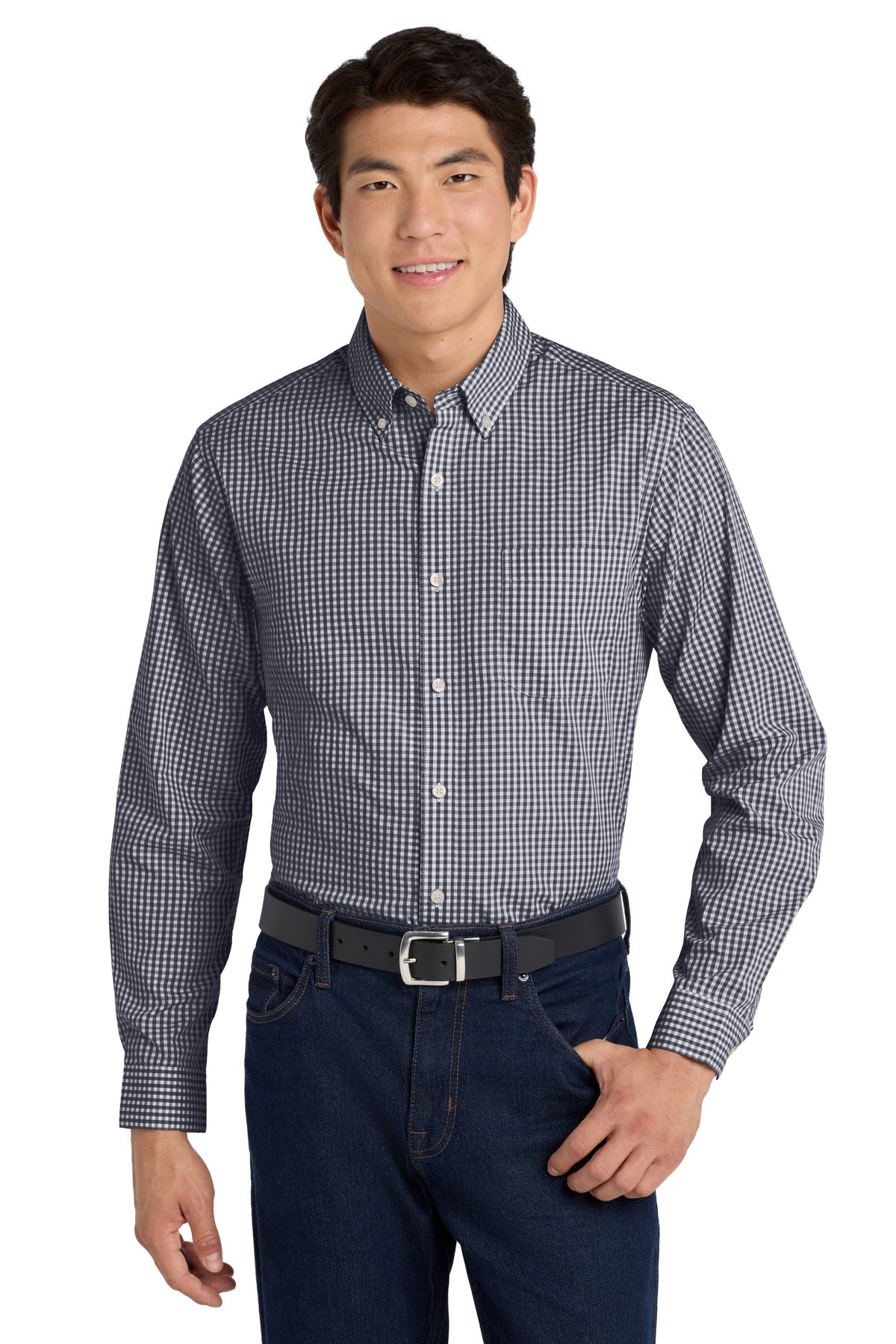 Port Authority W644 Broadcloth Gingham Easy Care Shirt