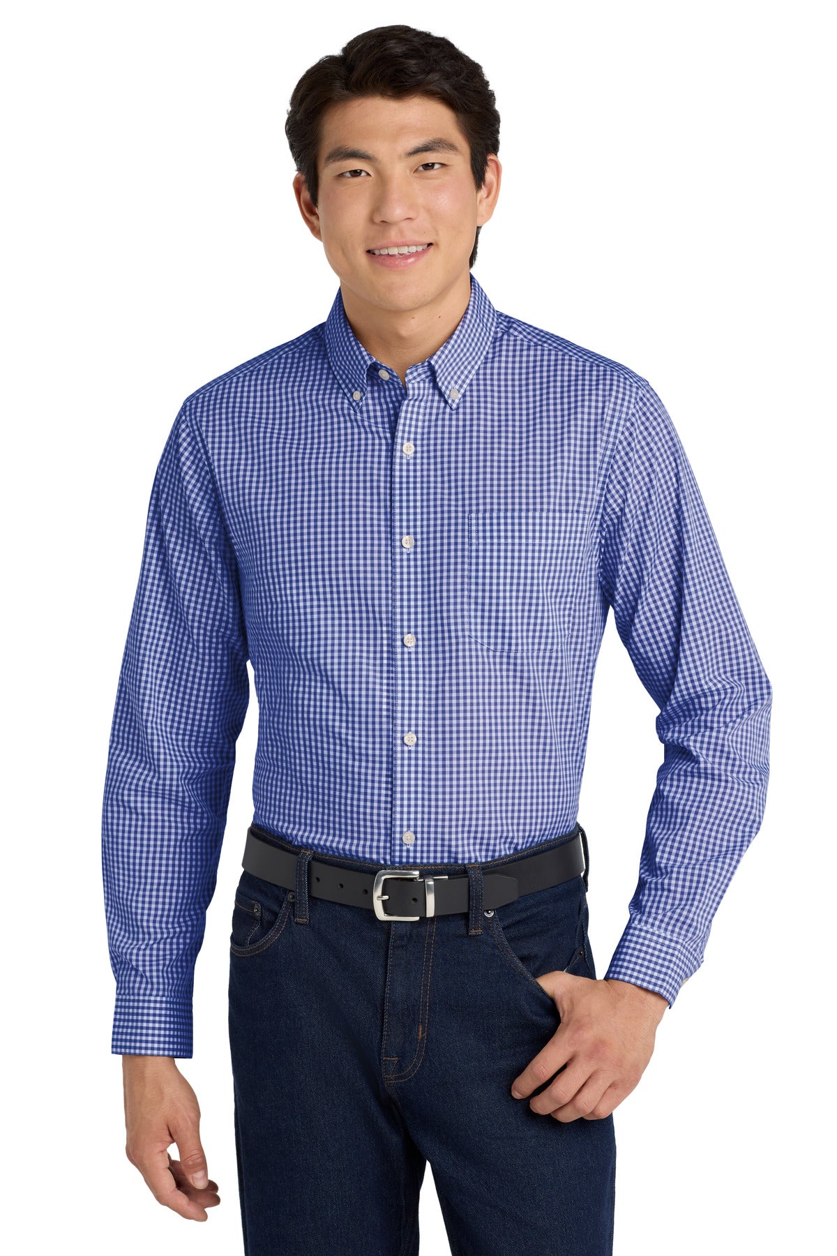 Port Authority W644 Broadcloth Gingham Easy Care Shirt