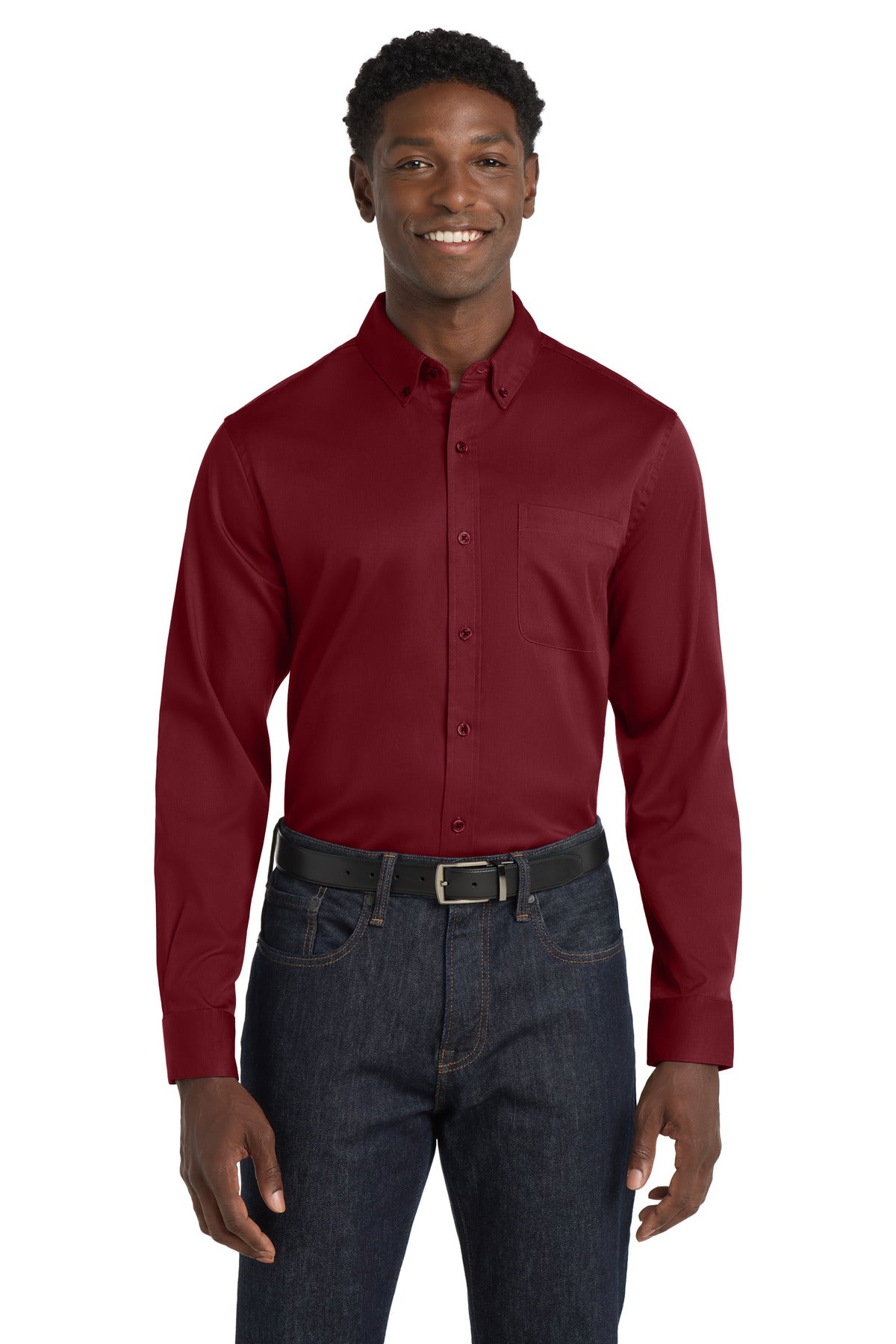 Long Sleeve SuperPro React™ Twill Shirt - 4.3 oz | Port Authority W808