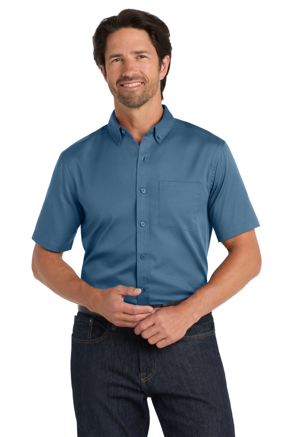 Port Authority W809 Short Sleeve SuperPro React Twill Shirt