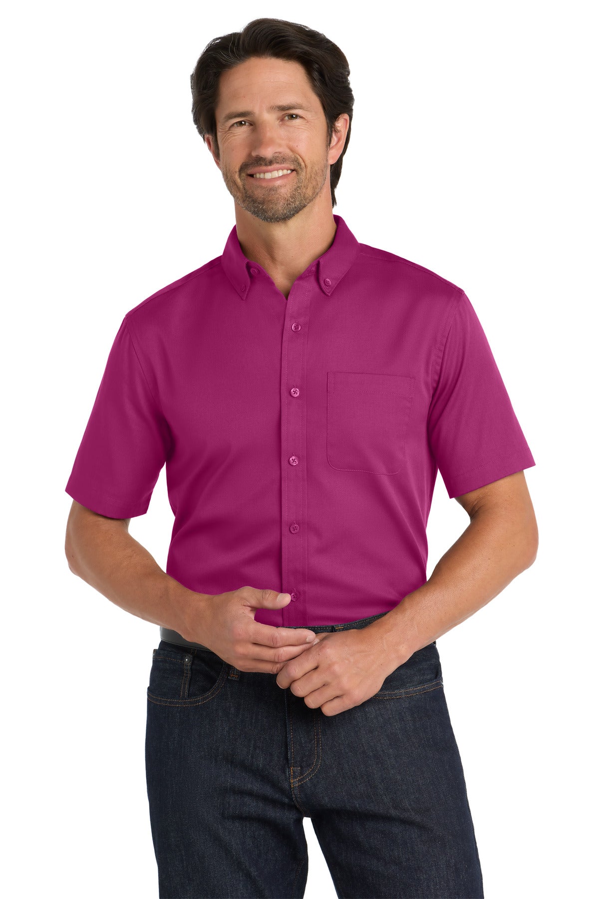 Port Authority W809 Short Sleeve SuperPro React Twill Shirt