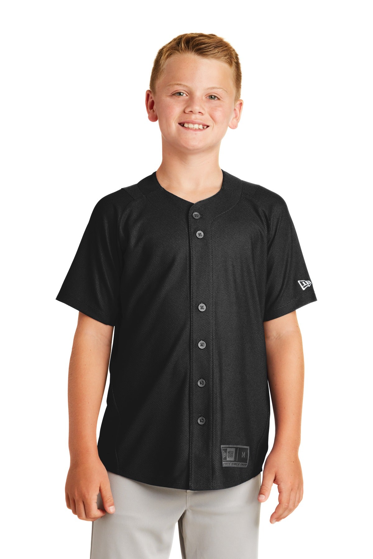 New Era YNEA220 Youth Diamond Era Full-Button Jersey