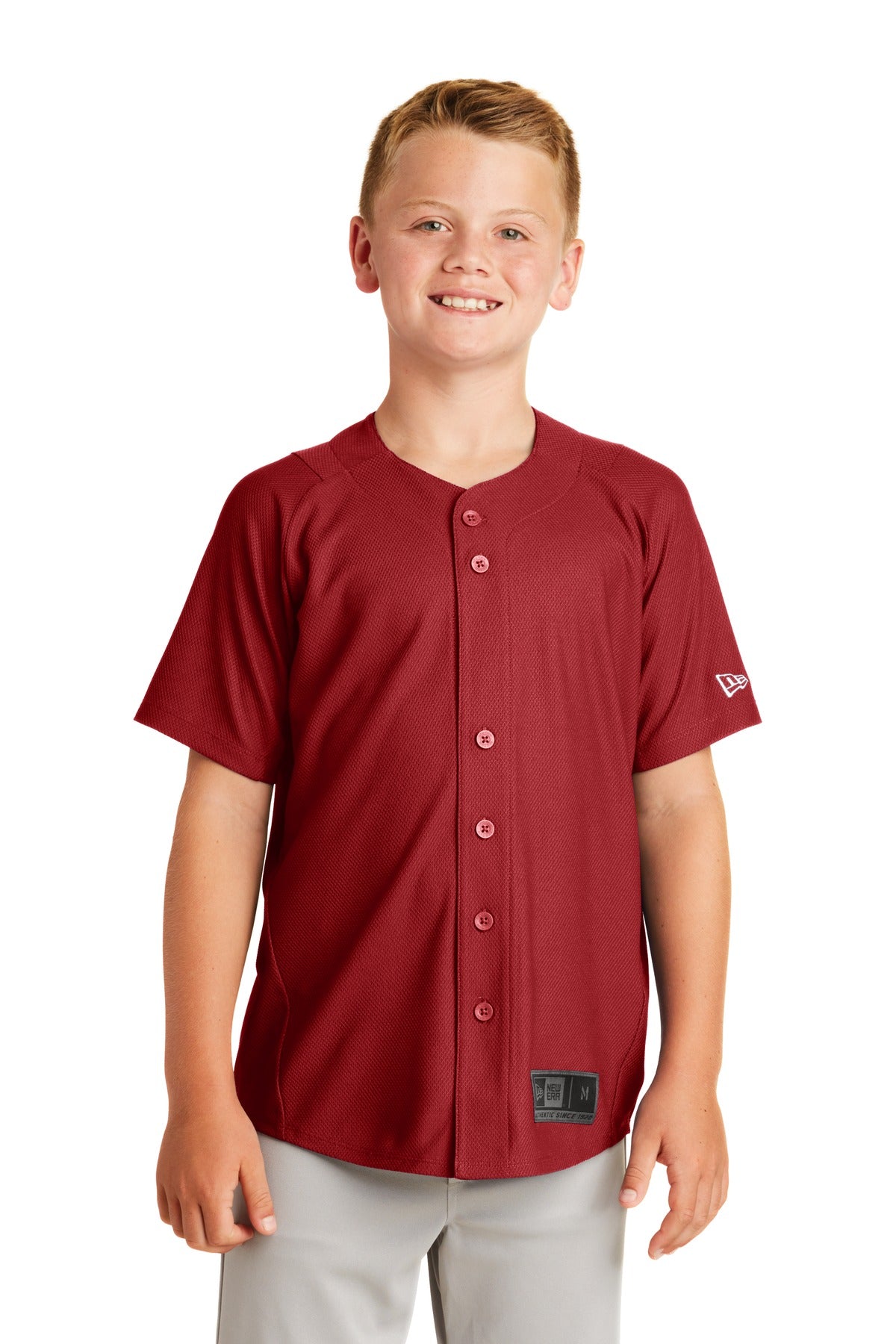 New Era YNEA220 Youth Diamond Era Full-Button Jersey
