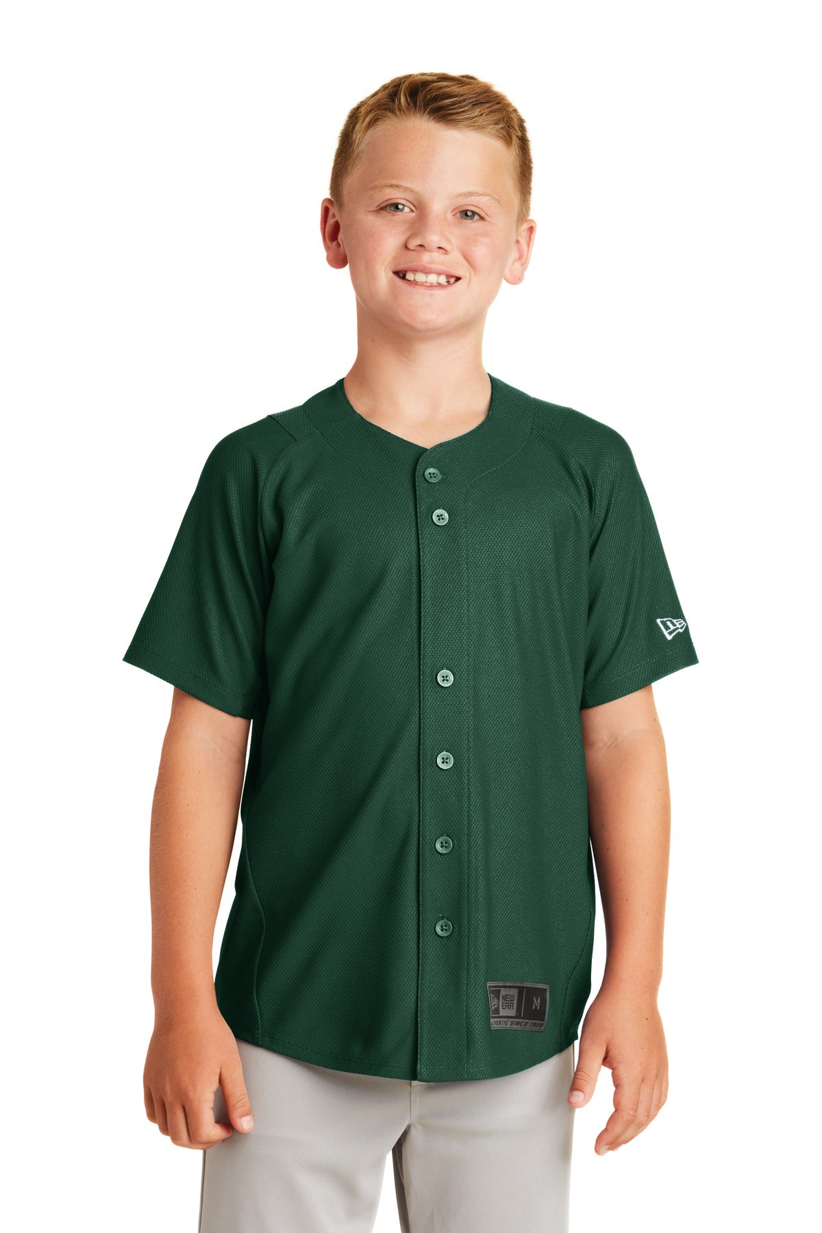 New Era YNEA220 Youth Diamond Era Full-Button Jersey