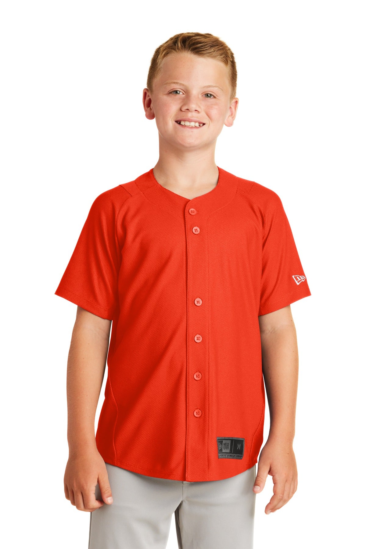 New Era YNEA220 Youth Diamond Era Full-Button Jersey