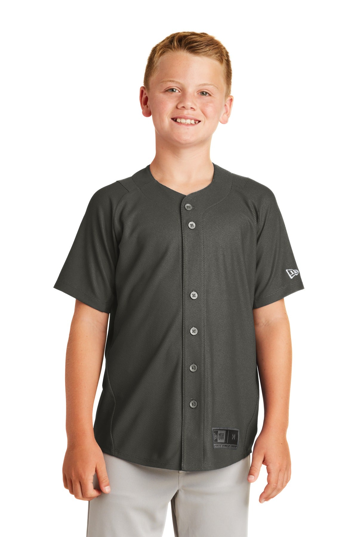 New Era YNEA220 Youth Diamond Era Full-Button Jersey