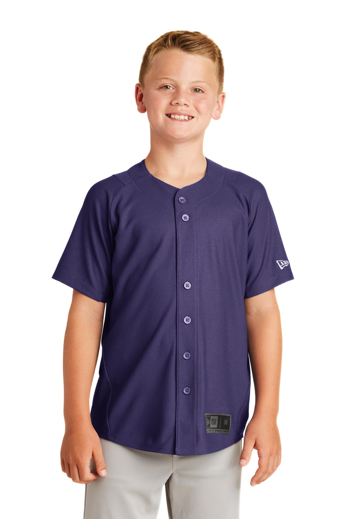 New Era YNEA220 Youth Diamond Era Full-Button Jersey