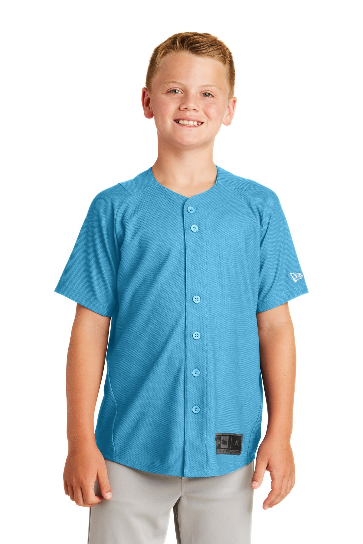 New Era YNEA220 Youth Diamond Era Full-Button Jersey