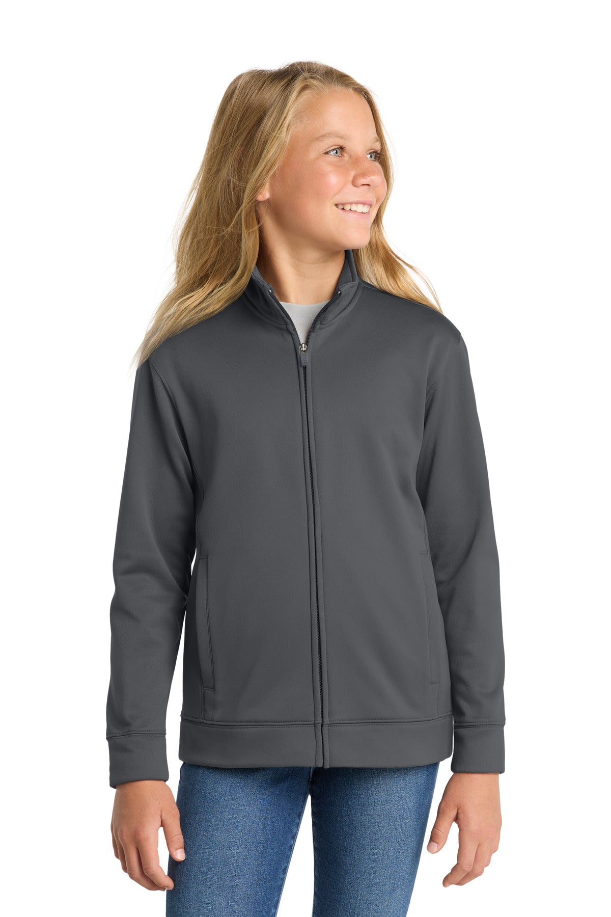 Sport-Tek YST241 Youth Sport-Wick Fleece Full-Zip Jacket