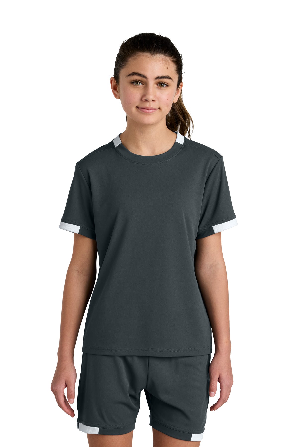 Sport-Tek YST440 Youth Club Short Sleeve Crew