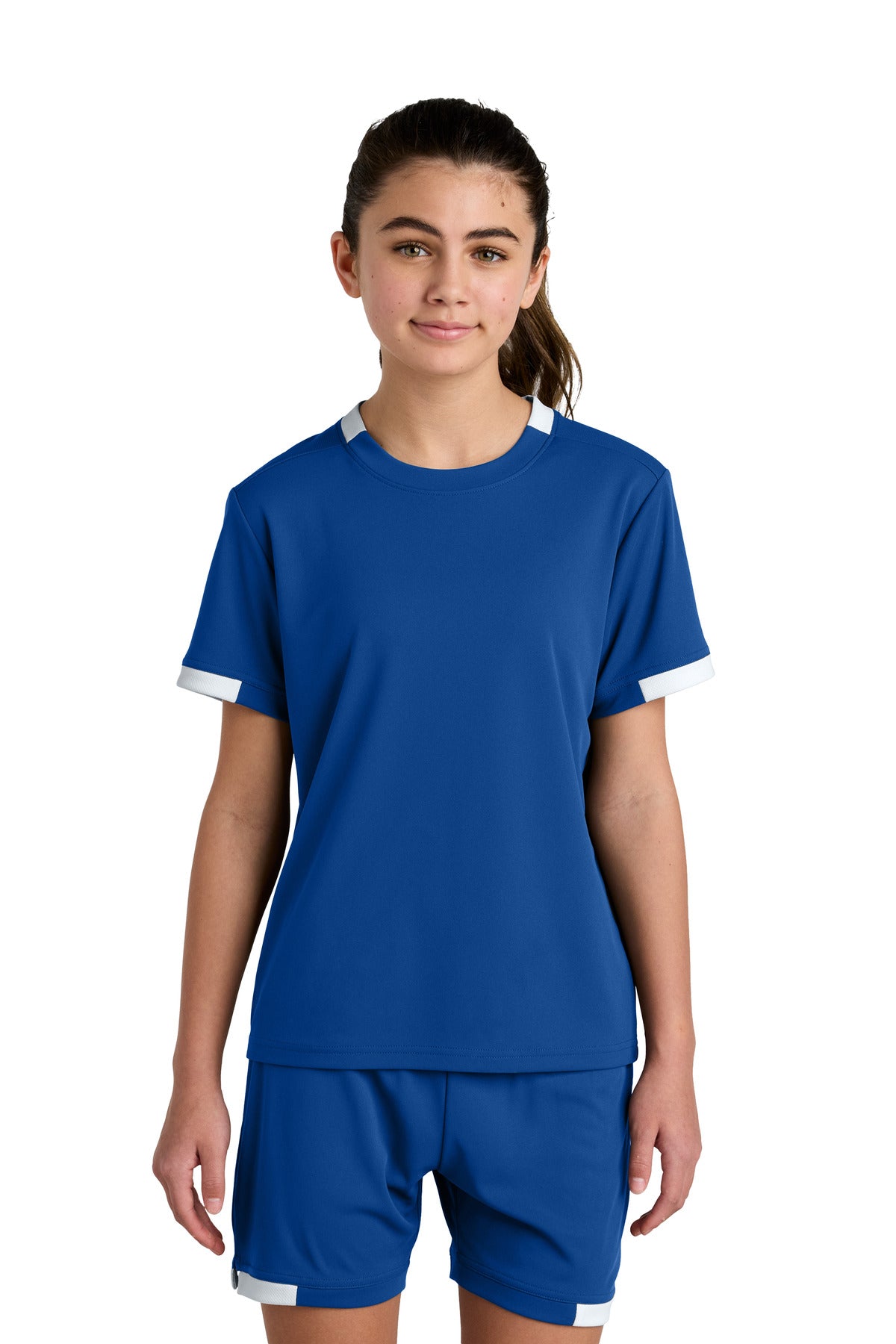 Sport-Tek YST440 Youth Club Short Sleeve Crew