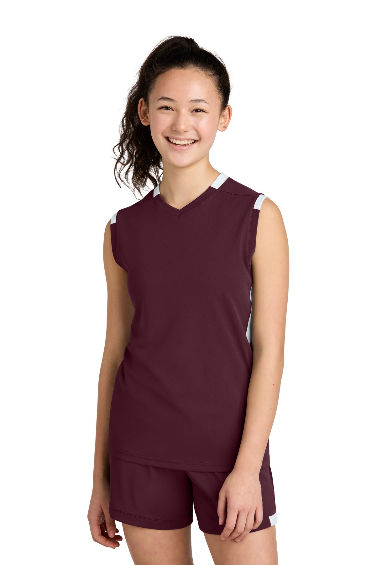 Sport-Tek YST441 Youth Club Sleeveless V-Neck