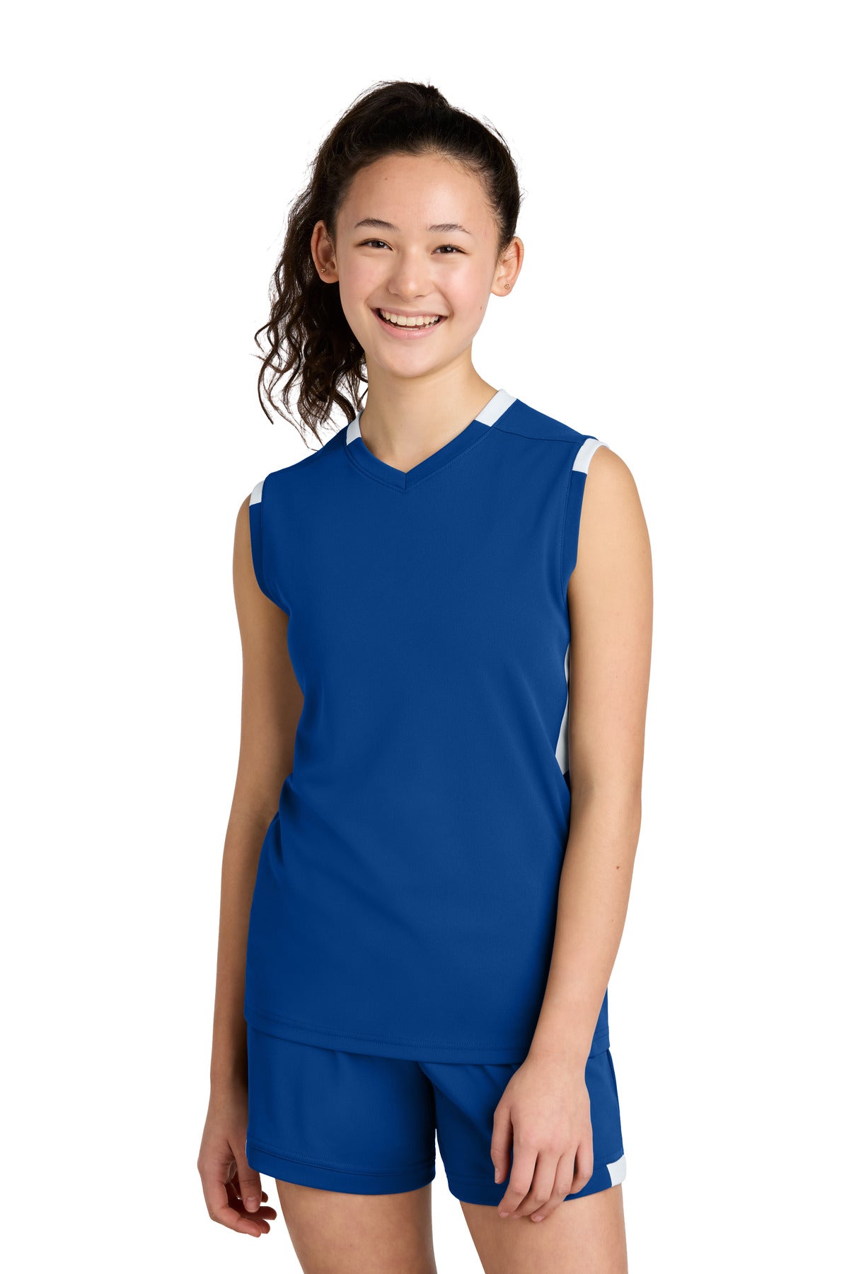 Sport-Tek YST441 Youth Club Sleeveless V-Neck