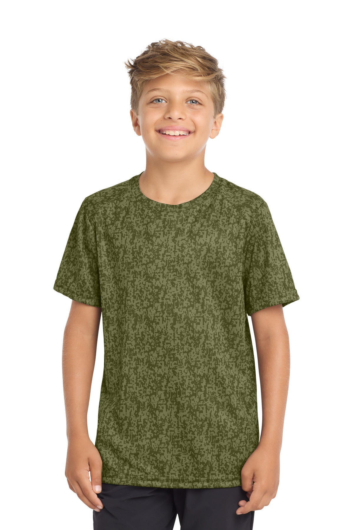 Sport-Tek YST460 Youth Digi Camo Tee