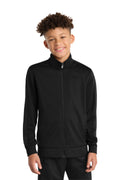 Sport-Tek YST94 Youth Tricot Sleeve Stripe Track Jacket