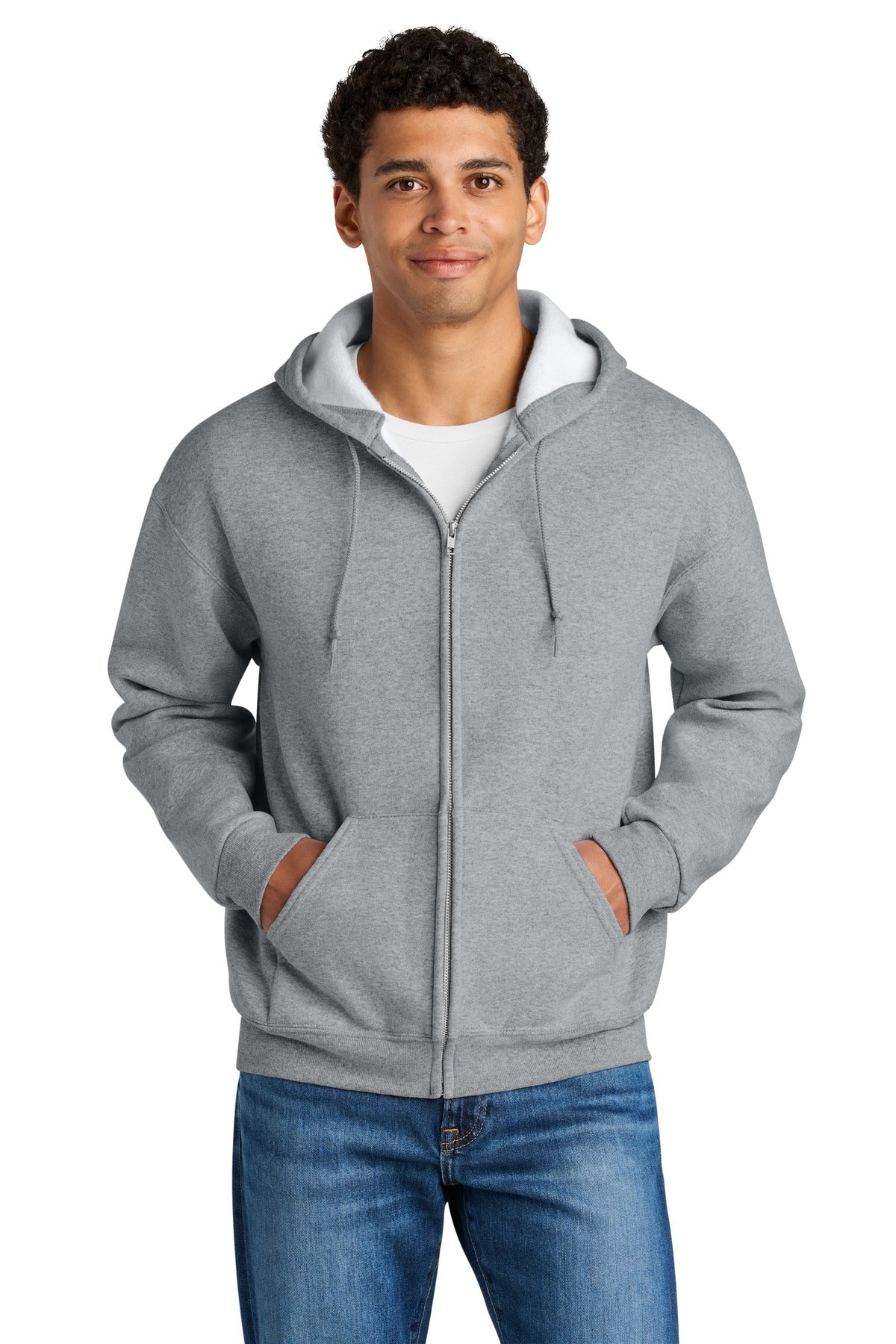Jerzees Rugged Z12M Unisex Full-Zip Hooded Sweatshirt