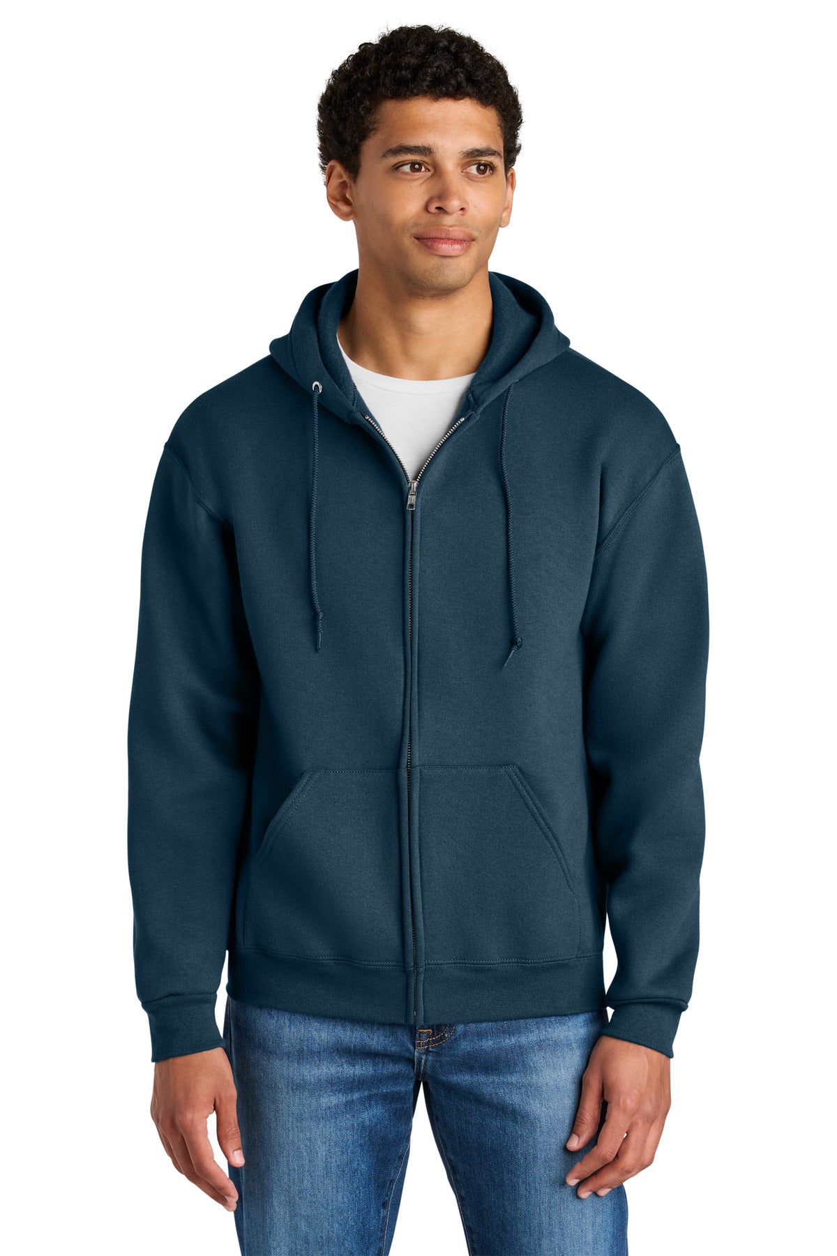 Jerzees Rugged Z12M Unisex Full-Zip Hooded Sweatshirt